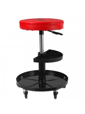 Regulējams, rotējošs darbnīcas krēsls uz riteņiem ar paliktni instrumentiem (M80190)  